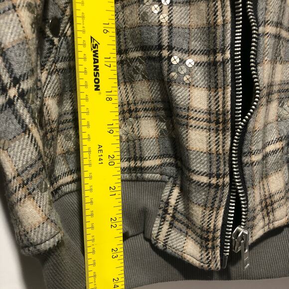 Free People Louie Embellished Oversize Bomber Jacket Size XS $428 - Picture 14 of 15